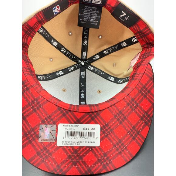 New Era Portland Trail Blazers 2023 City Edition 59FIFTY Fitted Hat 7 1/8 Plaid - Picture 6 of 8